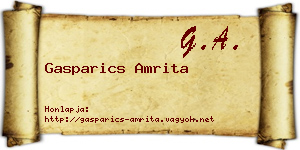 Gasparics Amrita névjegykártya